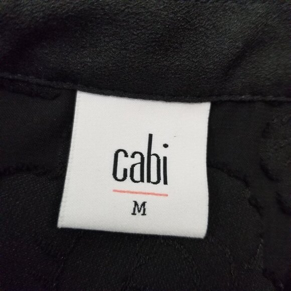 Cabi M Shirt Top Blouse Black Clip Art Sheer 5346 Sleeveless Tunic - Picture 4 of 6